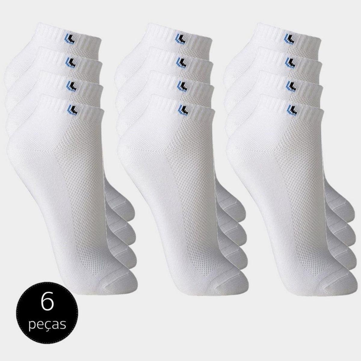 Meia Cano Curto Lupo 6 Pares - Branco Menor preço em Meia Cano Curto Lupo 6 Pares - Branco