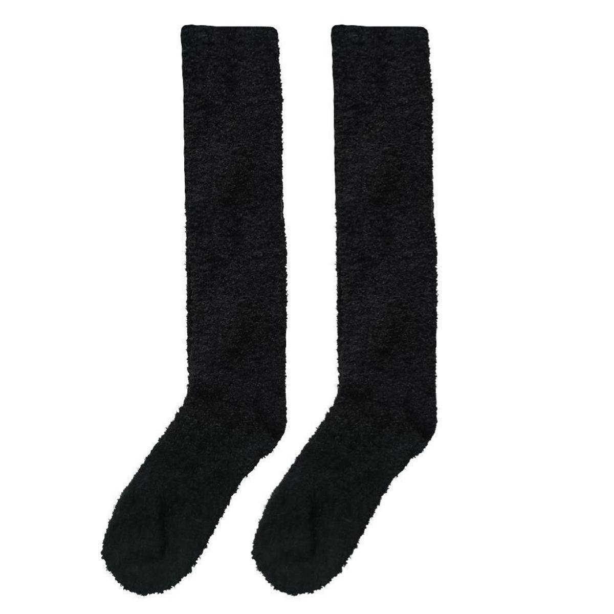 Meia Cano Longo Soft Pelúcia 01 Par Tamanho 36 ao 41 Adulto - Preto é boa?