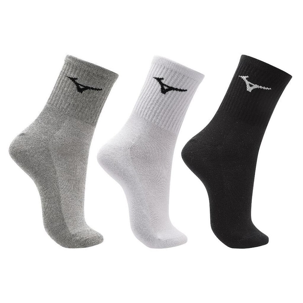 Meia Cano Médio Mizuno Basic - Pacote Com 3 Pares 33-38 Multicolor