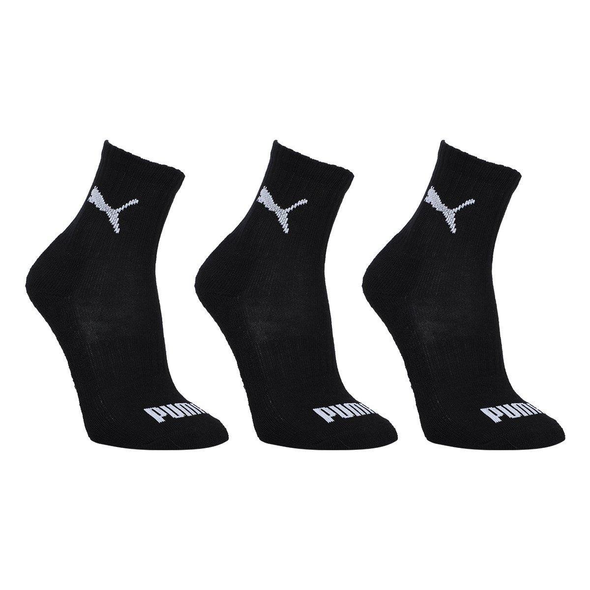 Meia Cano Médio Puma c/ 03 Pares Menor preço em Meia Cano Médio Puma c/ 03 Pares