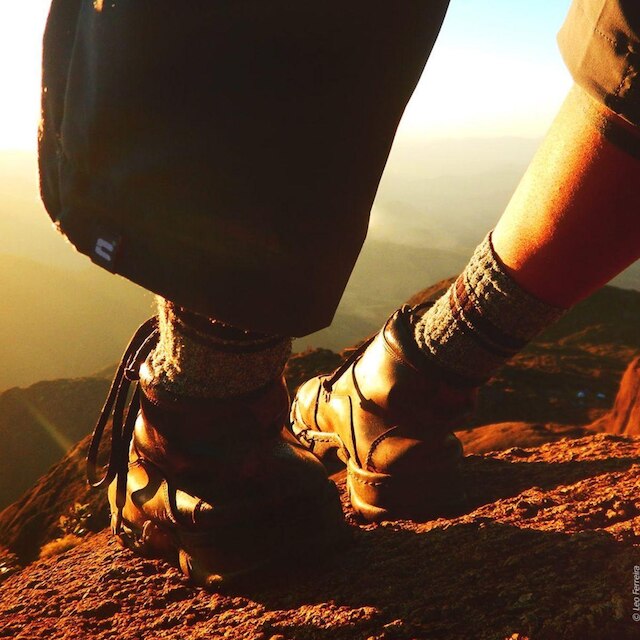 Meia Curtlo Trail Cinza E Marrom 40/44