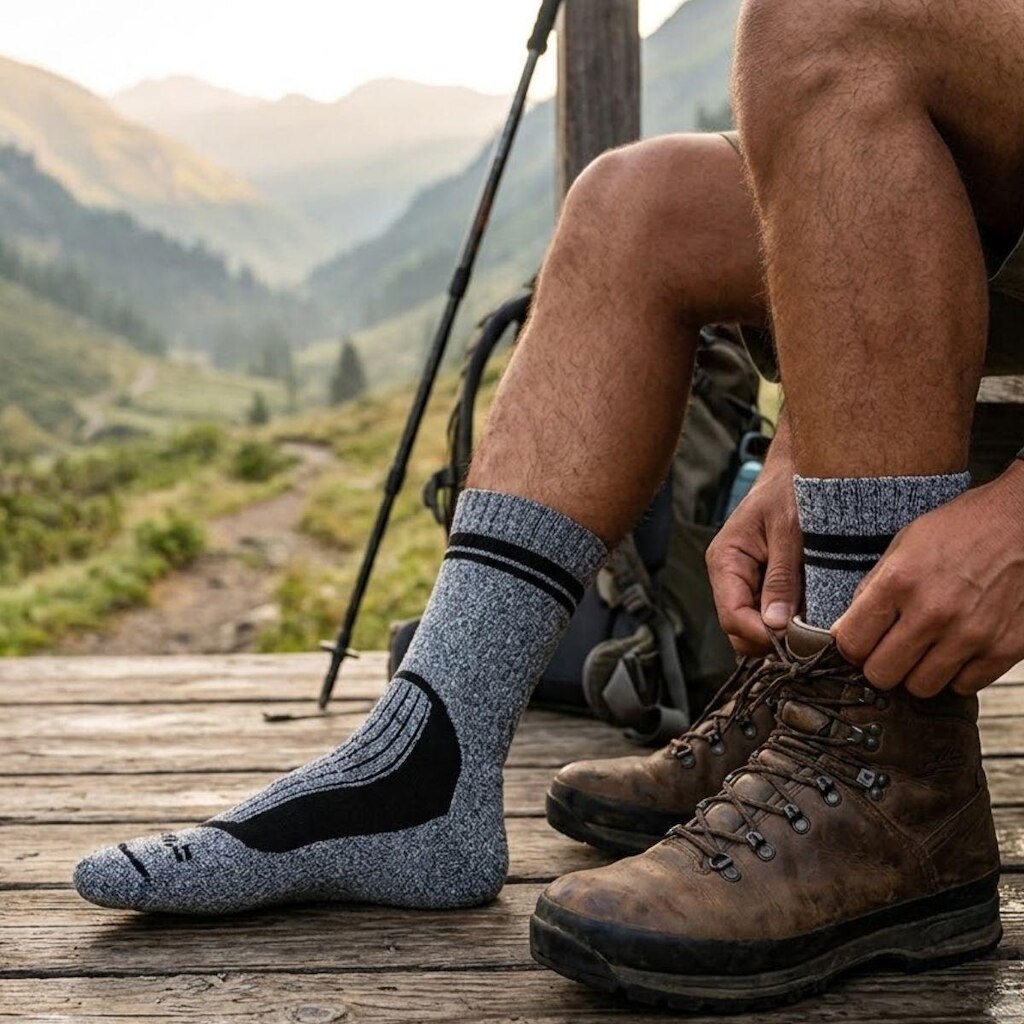 Meia Curtlo Trail Longas Caminhadas Preto Mescla 35 a 39