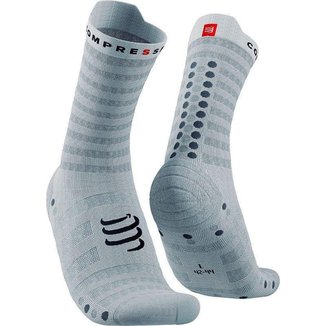 Meia de Compressão Compressport Para Corrida Run Hi V4 Ultra Light - Cano Alto