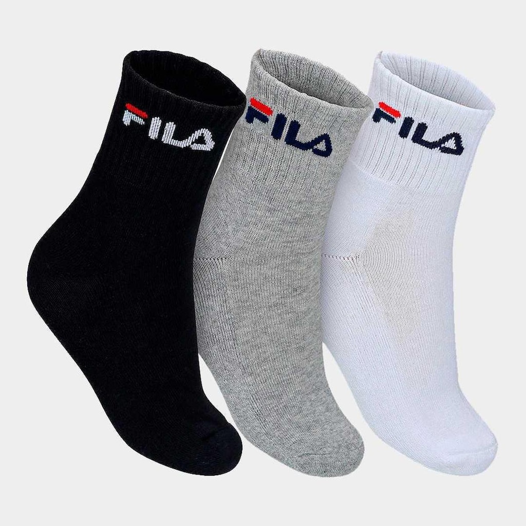 Meia Fila Cano Medio Kit 3 Pares Unissex LS330037