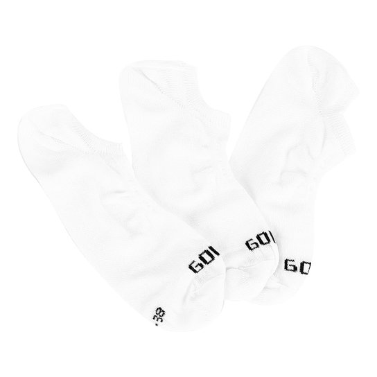 Meia Gonew Sem Cano Pacote c / 3 Pares Feminina - Branco