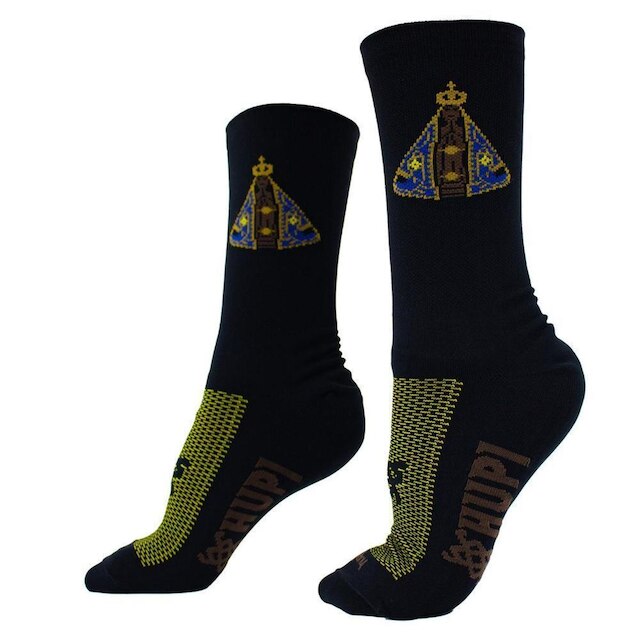 Meia HUPI Aparecida Preto - Tamanho Plus 42-46