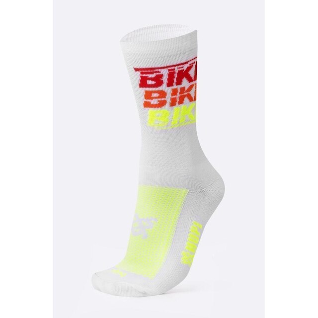 Meia HUPI Bike Bike Bike Branco