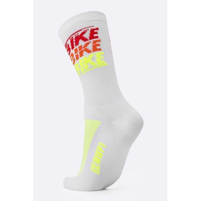 Meia HUPI Bike Bike Bike Branco