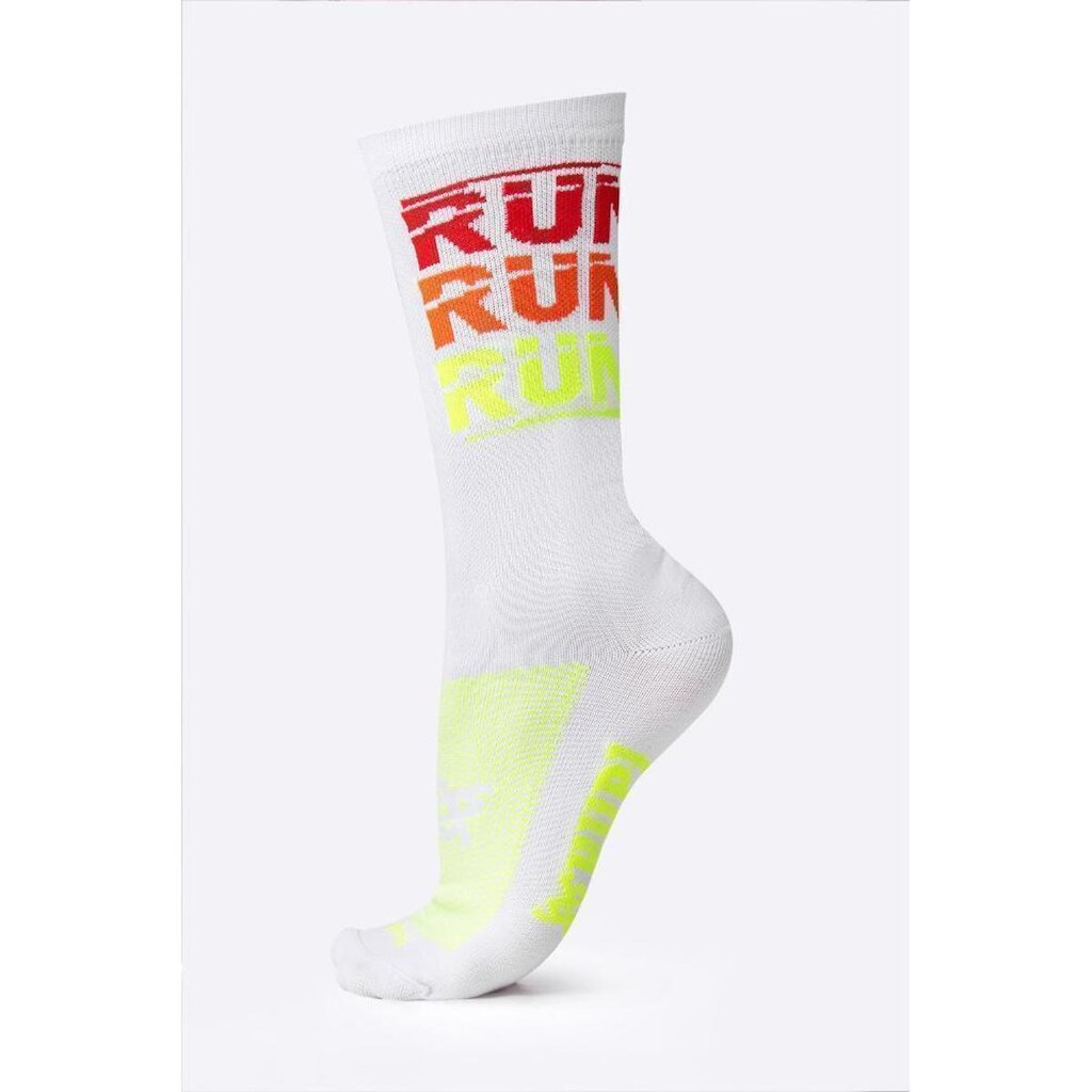 Meia HUPI Run Run Run Branco