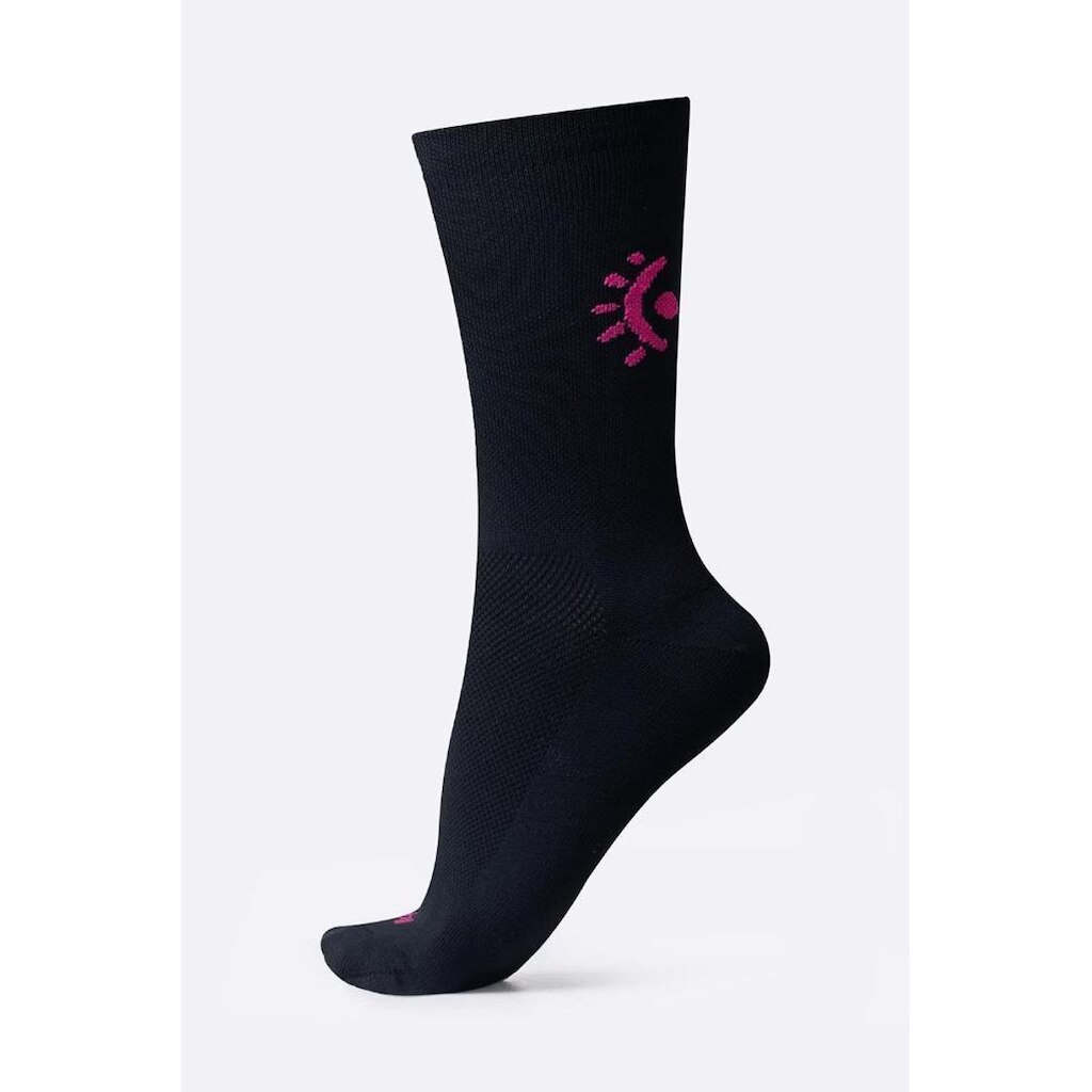 Meia HUPI Sertões Cano Médio Preto e Rosa