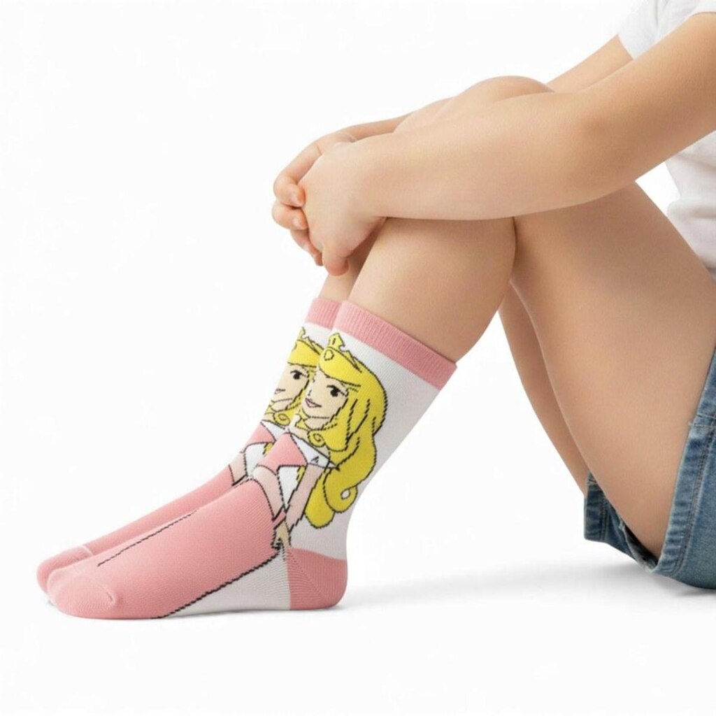 Meia Infantil Menina Princesas Disney - Jolitex Ternille