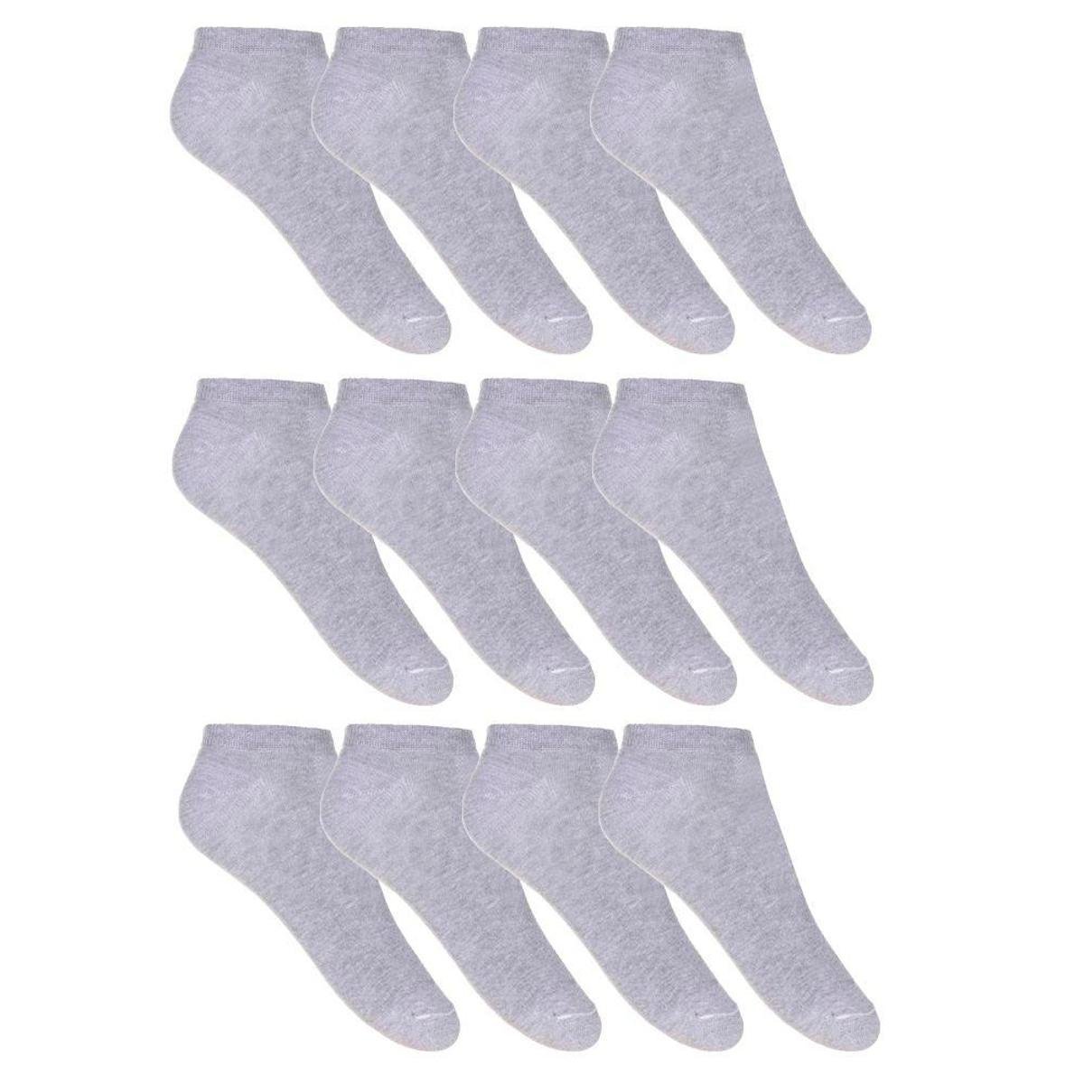 Meia Kit 12 Pares Cano Soquete Sport Algodão Masculina - Cinza é ruim? Meia Kit 12 Pares Cano Soquete Sport Algodão Masculina - Cinza é boa?