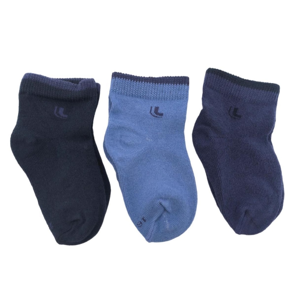 Meia Kit 3 Pares Infantil Unissex Básica Dia a Dia Ultra Conforto Baby Lupo 02165-089