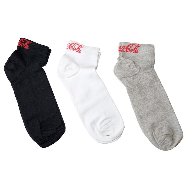 Meia Kit 3 Pares Unissex Casual Cano Médio Coca Cola 10.047.008