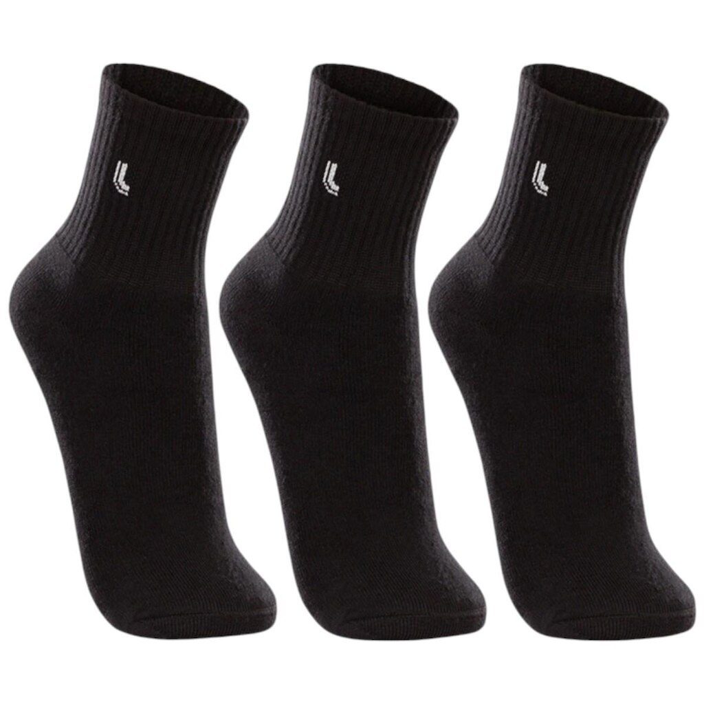 Meia Kit 3 Pares Unissex Esportiva Fitness Dia a Dia Academia Atoalhada Cano Médio Lupo 03148-089
