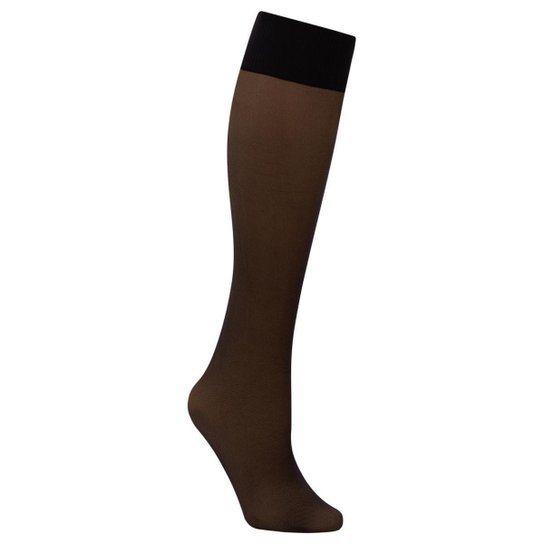 Meia Lupo 3/4 Elastano Fio 15 Feminina - Preto