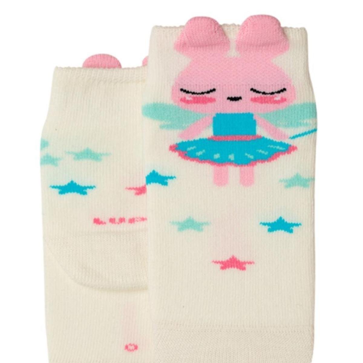 MEIA LUPO REF:2038 INFANTIL - Rosa+Branco Menor preço em MEIA LUPO REF:2038 INFANTIL - Rosa+Branco