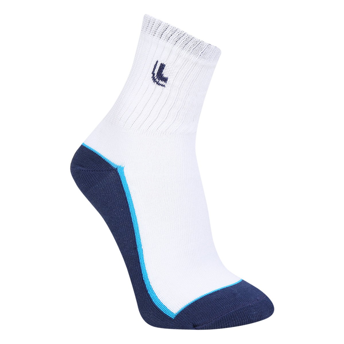 Meia Lupo Sport Cano Médio Colorblock - Branco Menor preço em Meia Lupo Sport Cano Médio Colorblock - Branco