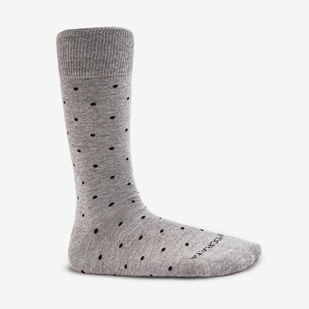 Meia Masculina Cano Longo Algodão Poliamida Cinza Poá 39/44