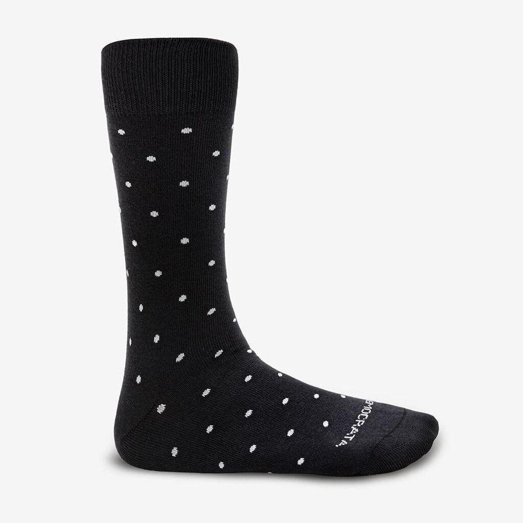 Meia Masculina Cano Longo Algodão Poliamida Preta Poá 39/44