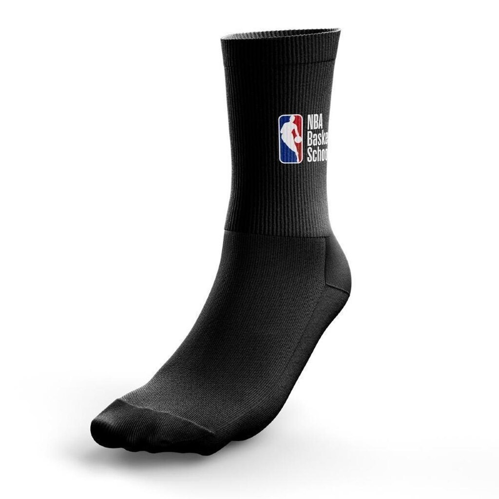 Meia NBA Basketball School Crew Preto