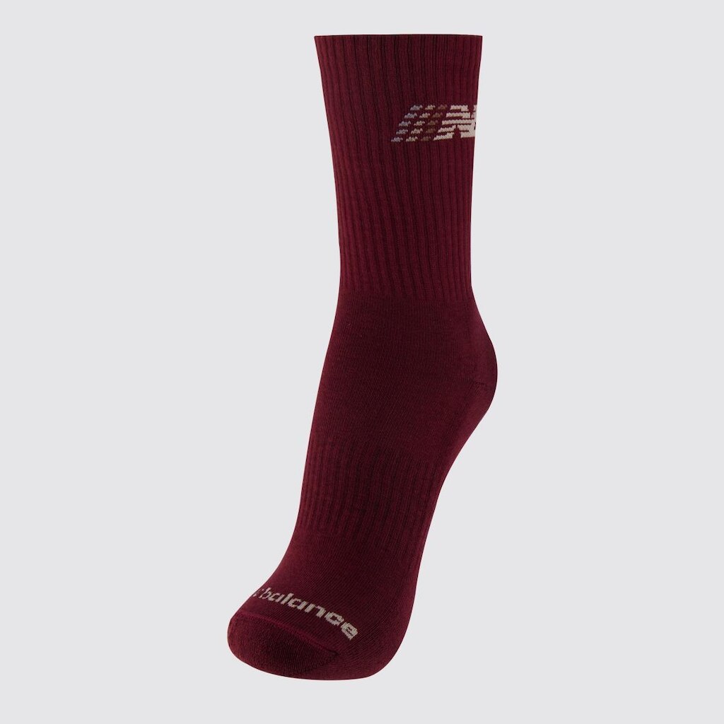 Meia New Balance Cano Alto Graphic Feminino Vinho
