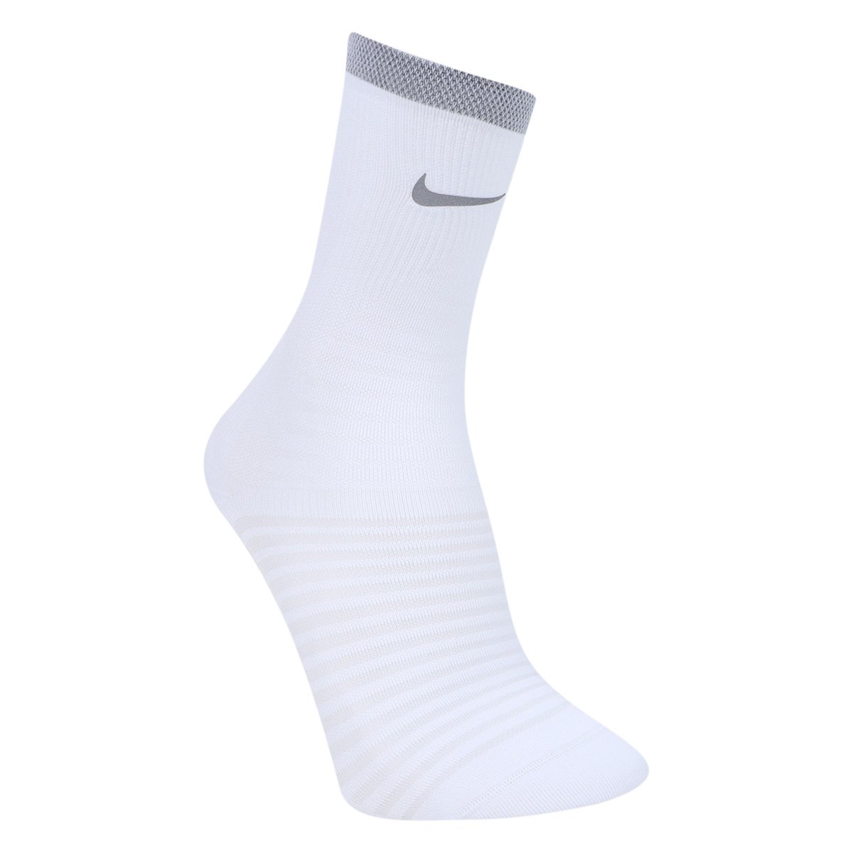 Meia Nike Cano Alto Spark Lightweight - Branco+prata Menor preço em Meia Nike Cano Alto Spark Lightweight - Branco+prata