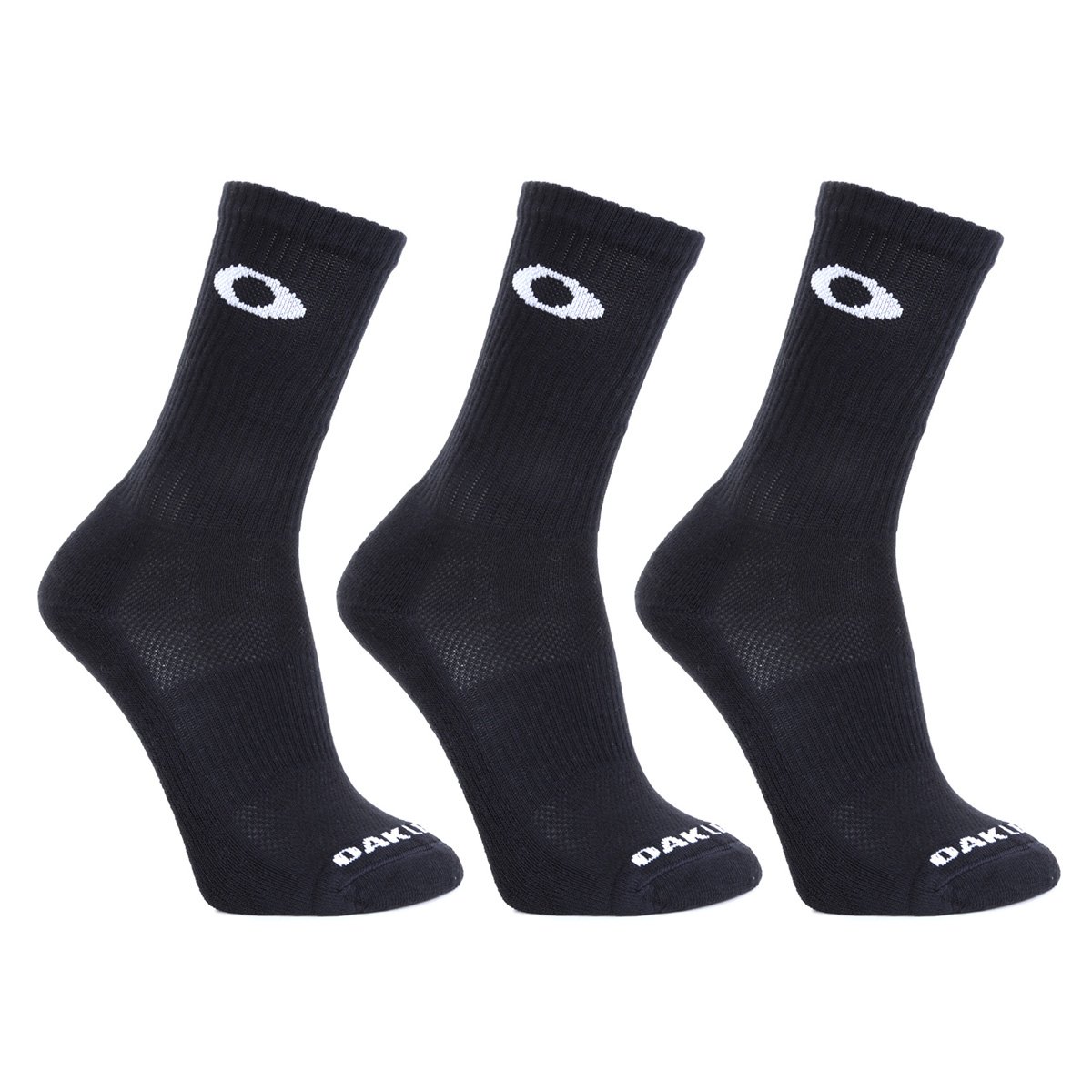 Meia Oakley Cano Alto Essential Crew Masculina c/ 3 Peças - Preto Menor preço em Meia Oakley Cano Alto Essential Crew Masculina c/ 3 Peças - Preto