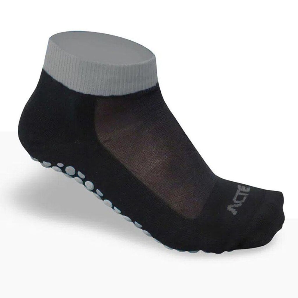 MEIA PILATES F10-PC - PRETO/CINZA 39/43