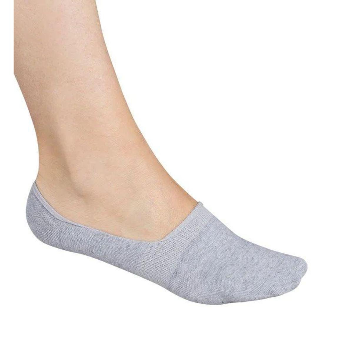 Meia Sapatilha Invisível Lupo Sem Costura Com Faixa de Silicone Interna - Cinza Menor preço em Meia Sapatilha Invisível Lupo Sem Costura Com Faixa de Silicone Interna - Cinza