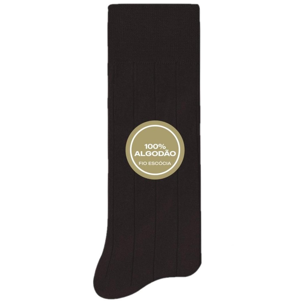 Meia Social Masculino Algodão Fio Escócia Selene 8910