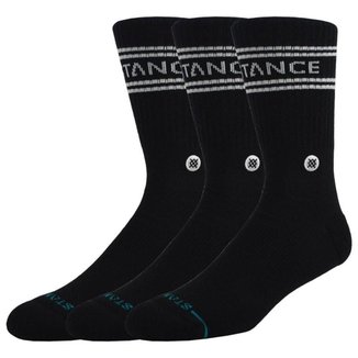 Meia Stance Basic 3 Black Kit com 3 Pares