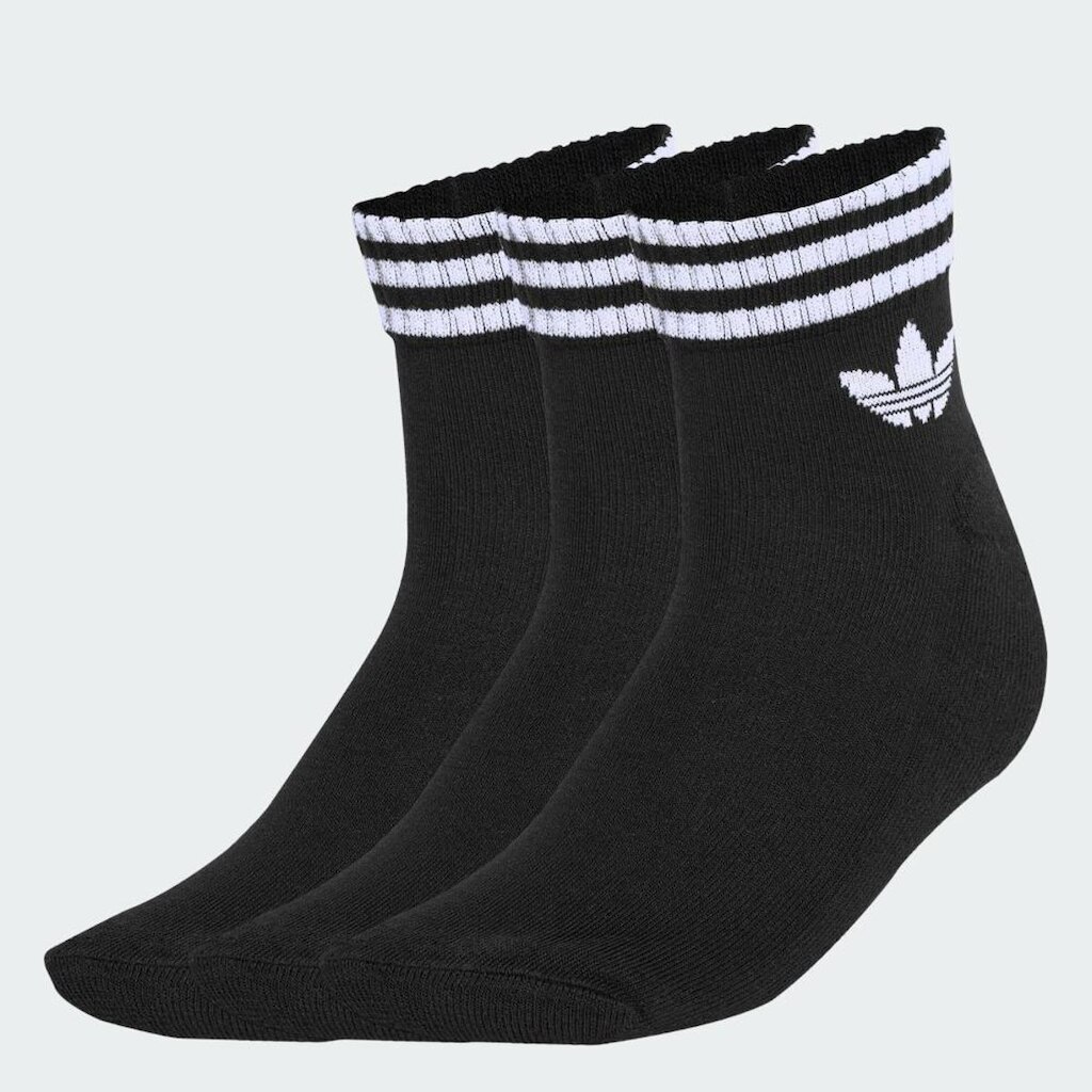 Meias Três Listras Ankle 3 Pares Adidas Unissex