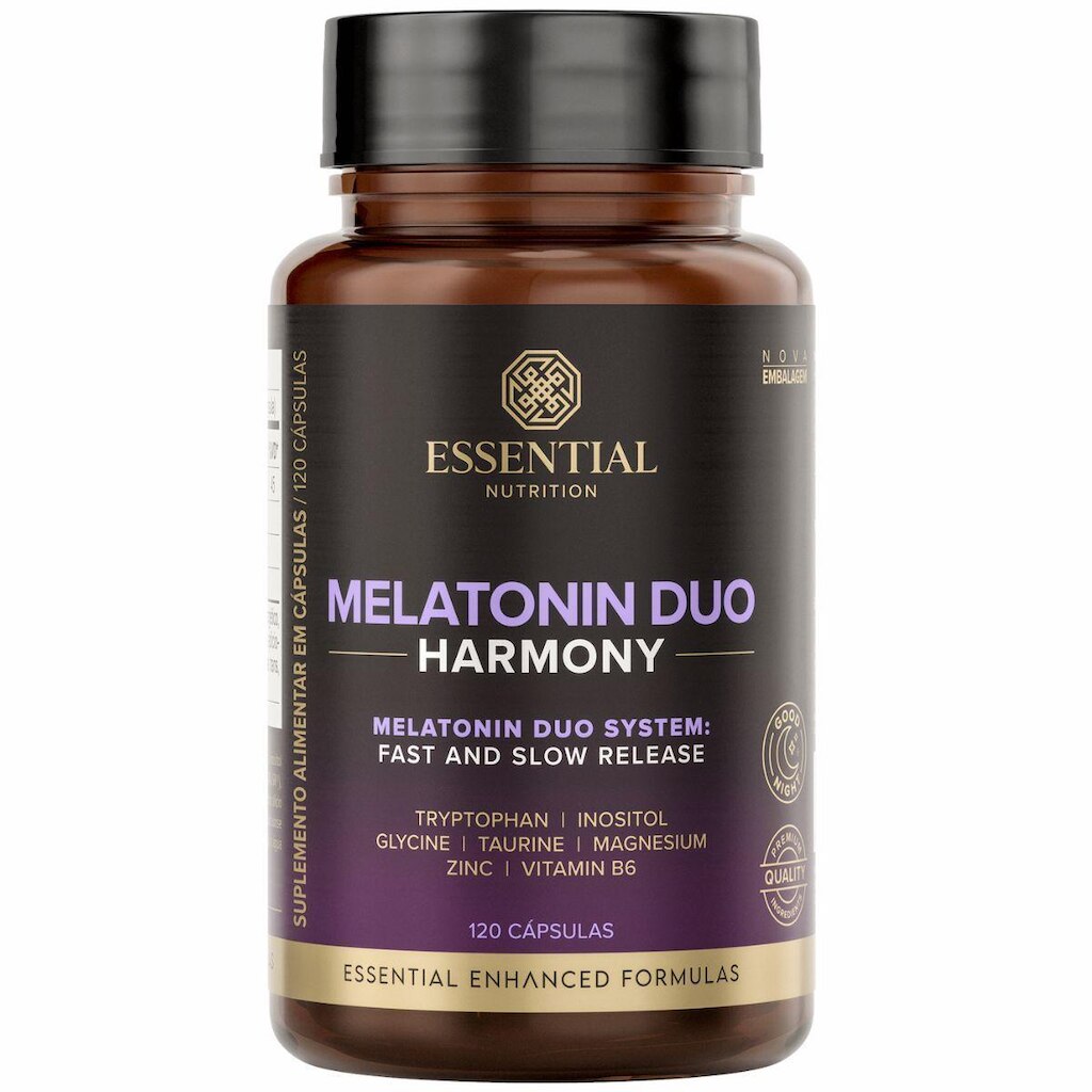 Melatonina Duo Harmony 120 Cápsulas – Essential Nutrition