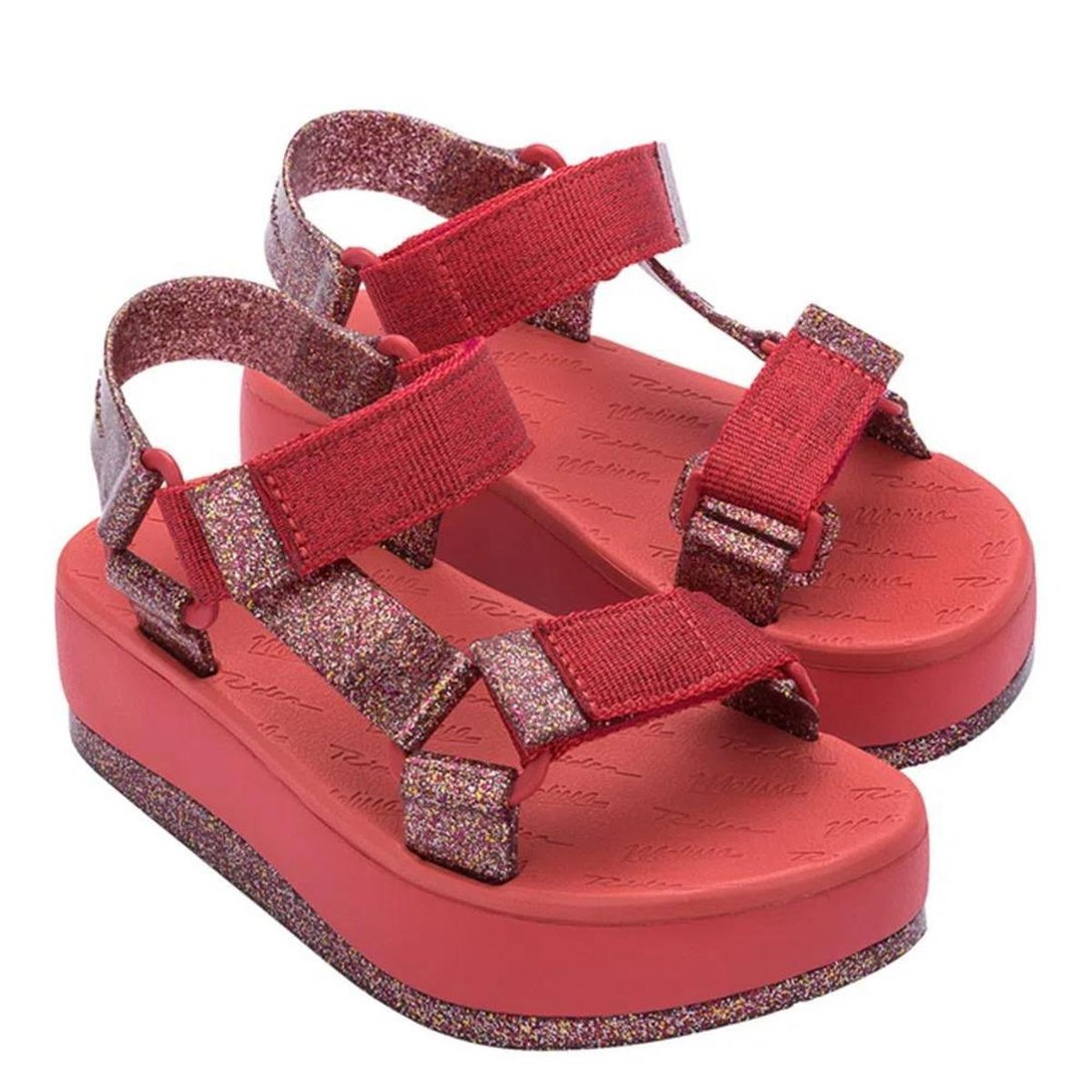 Melissa Papete Platform + Rider II Glitter Original - Vermelho | Zattini