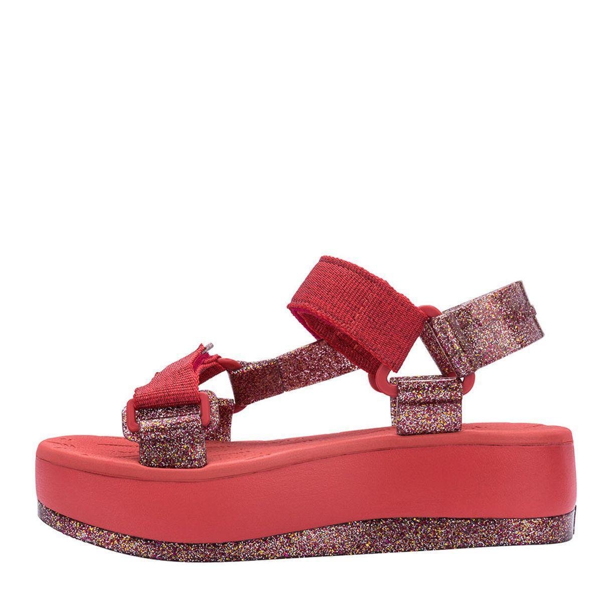 Melissa Papete Platform + Rider II Glitter Original - Vermelho | Zattini