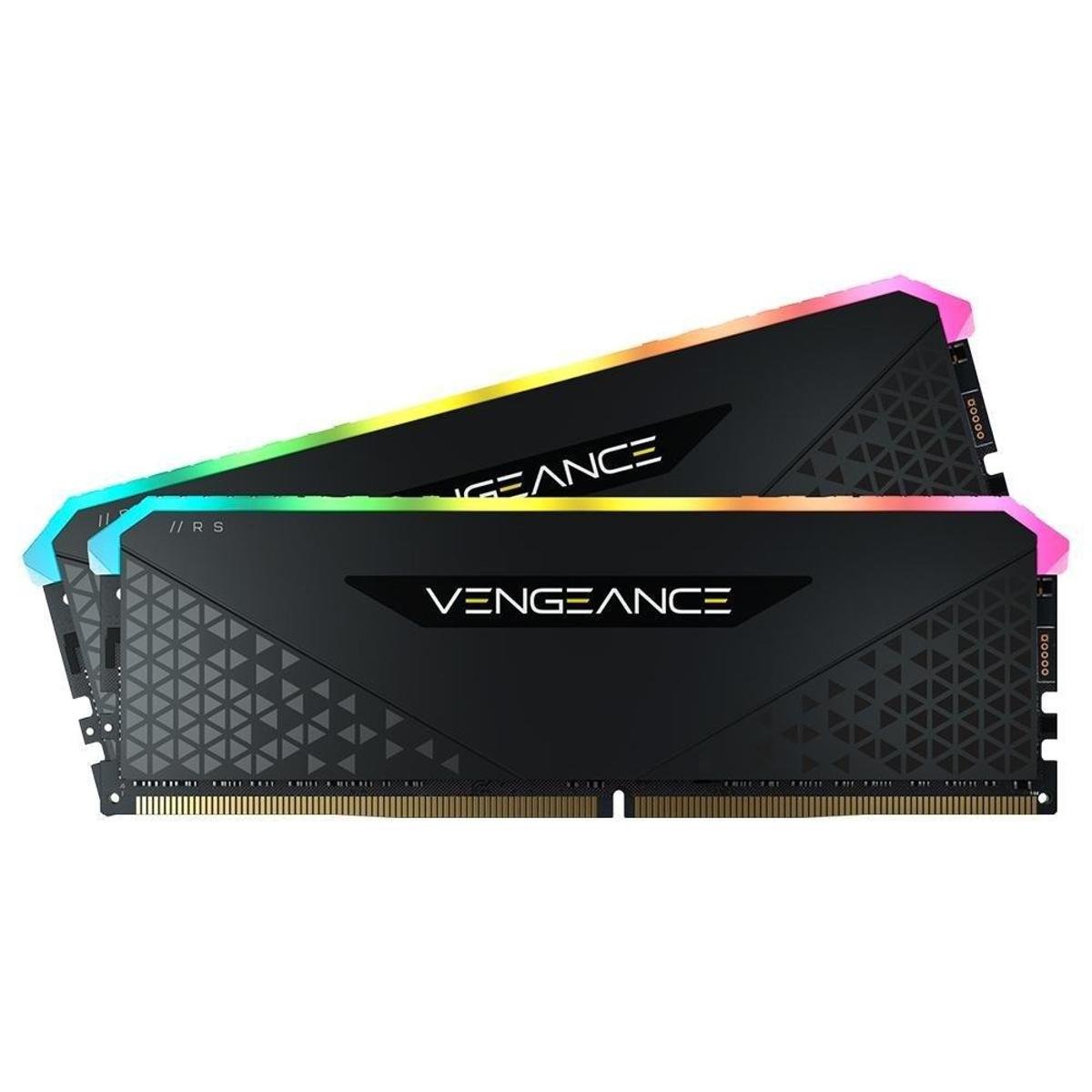 Menor preço em Memória RAM Corsair Vengeance RGB RS, 32GB (2x16GB), 3200MHz, DDR4, CL16, Preto - CMG32GX4M2E3200C16