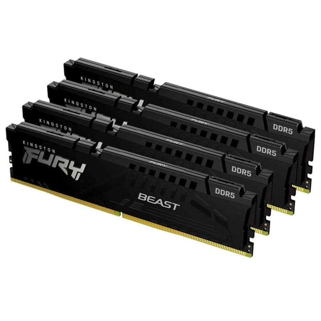 Memória RAM Kingston Fury Beast, 64GB (4X16GB), 6000MHz, DDR5, CL40,para Intel XMP