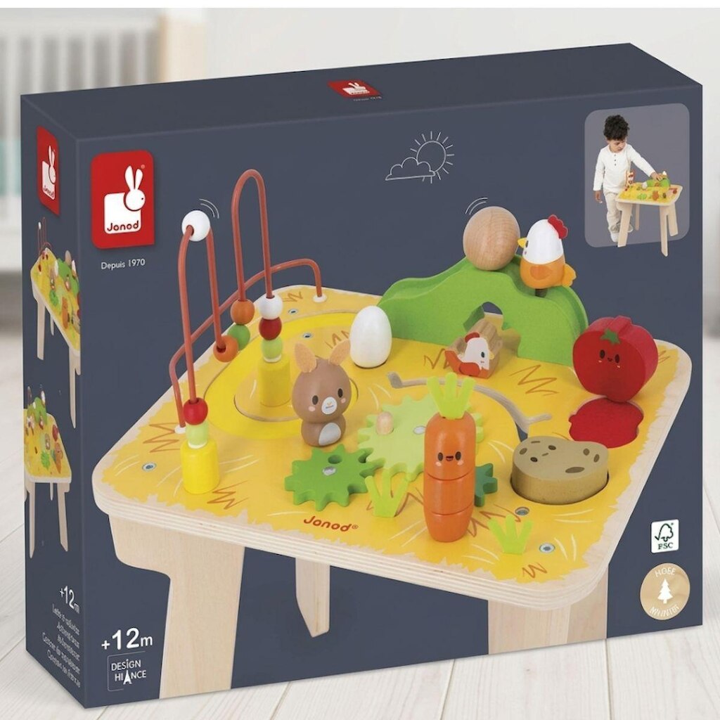 Mesa de Atividades Fazendinha Em Madeira Janod