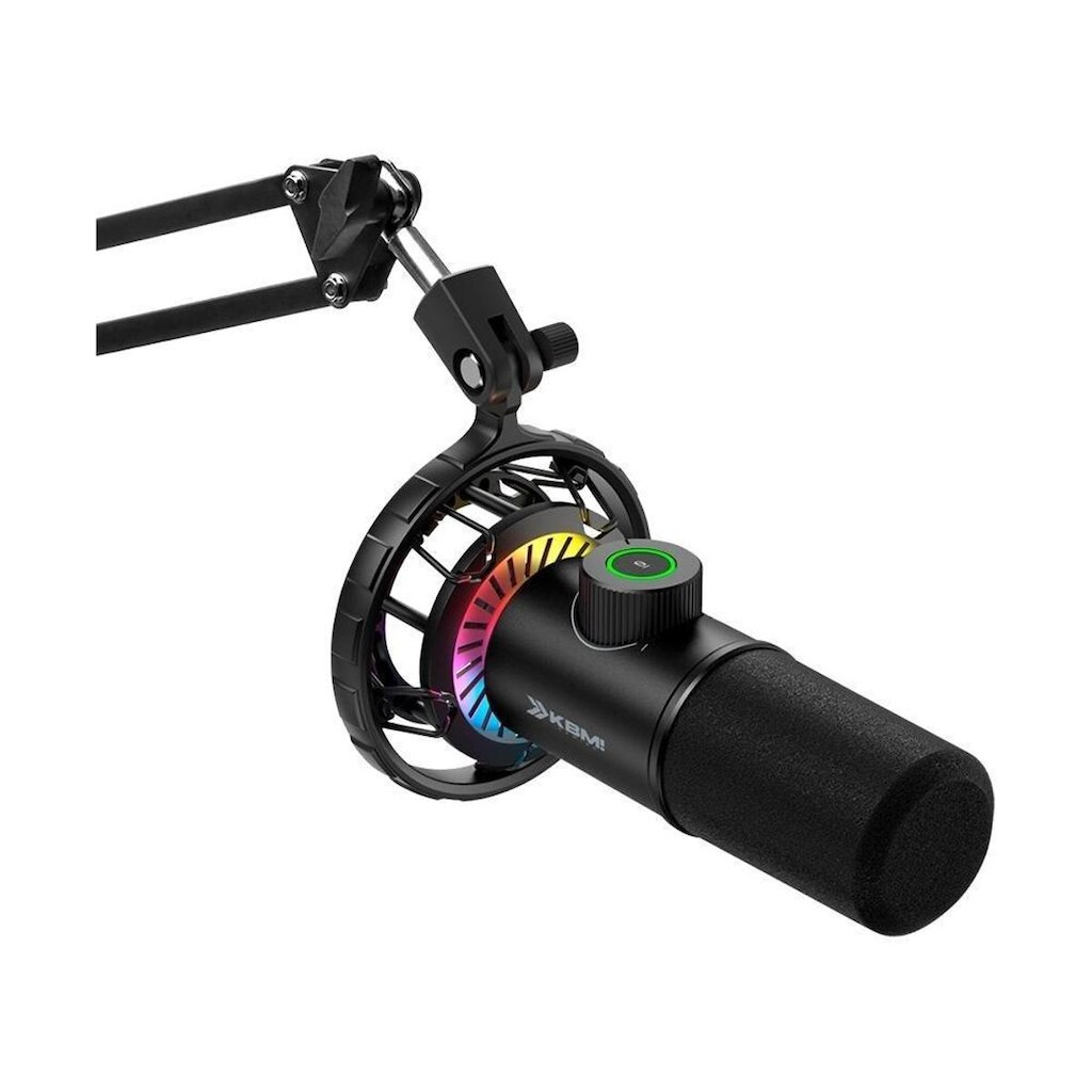 Microfone Gamer Cardióide KBM! GAMING, Podcast, Streaming, RGB, Antivibração