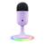Microfone Gamer GXTrust 234P Yunix, RGB, Compacto, Filtro Pop Integrado, Botão de Mudo, USB, 25375 - Roxo