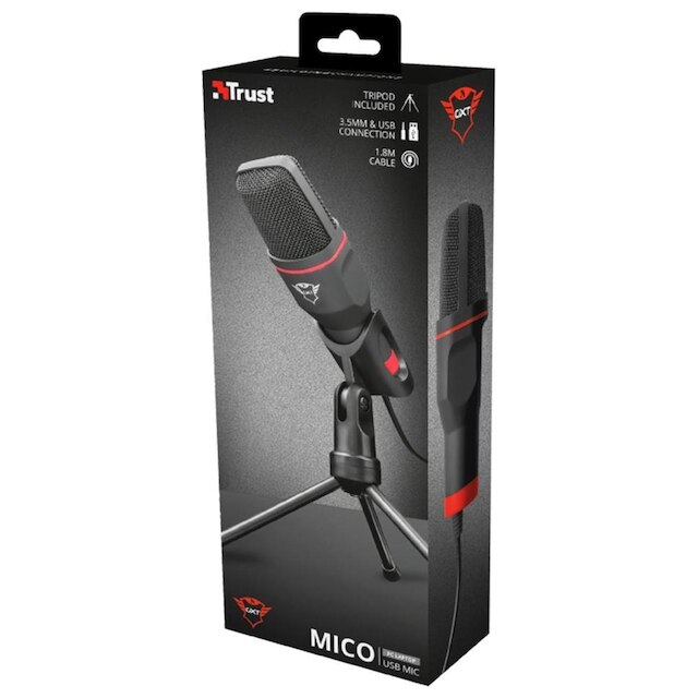 Microfone Gamer Trust GXT 212 Mico Podcast, USB/P2 - 23791