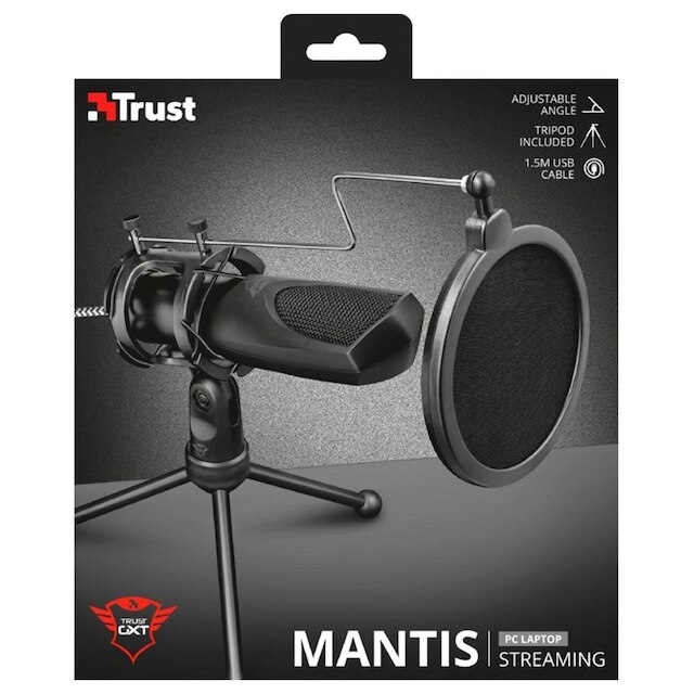 Microfone Gamer Trust SGXT 232 Mantis Streaming Podcast, USB - 22656