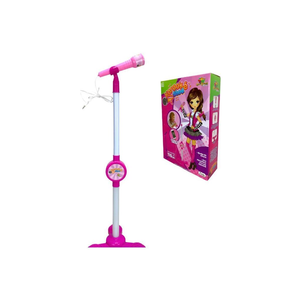 Microfone pedestal de show infantil cantar sons  karaoke