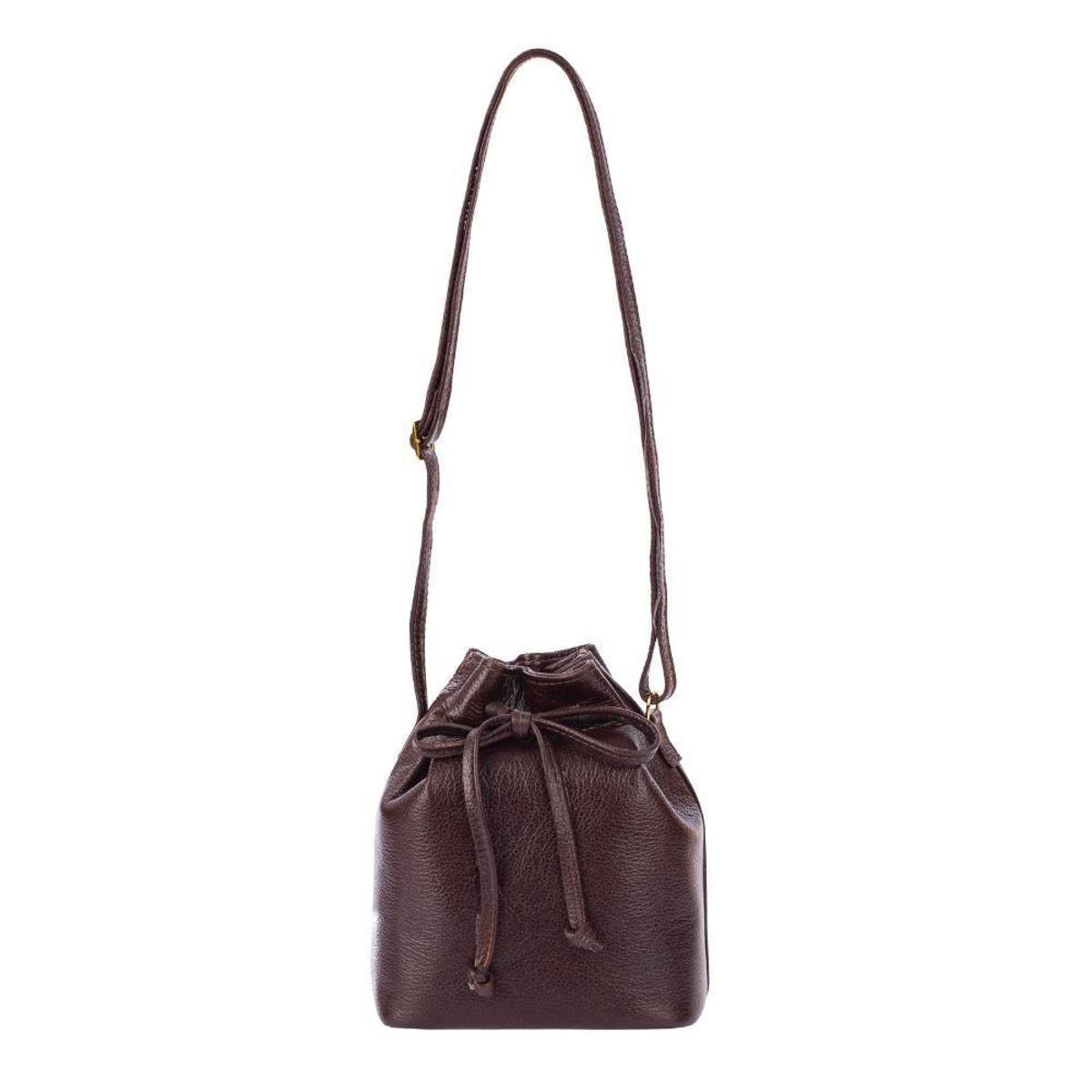 Mini bolsa saco de couro liso Nathy é ruim? Mini bolsa saco de couro liso Nathy é boa?