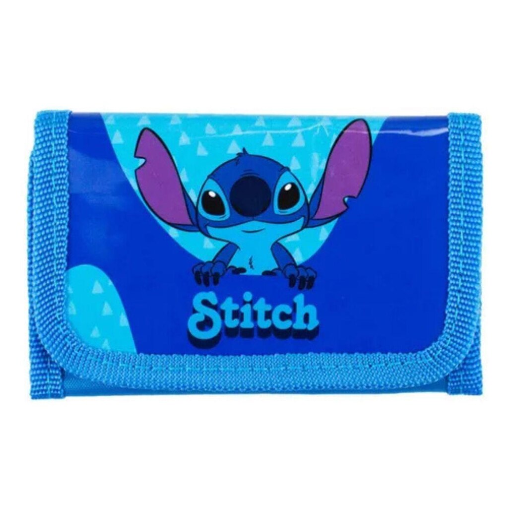 Mini Carteira Infantil Azul Claro Stitch 8x12cm - Disney