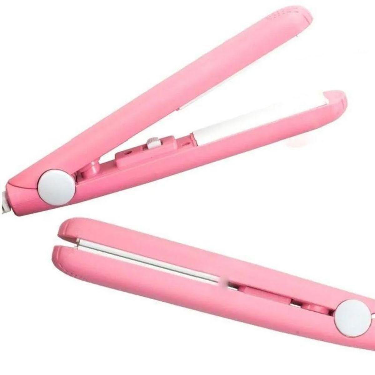 MINI CHAPINHA PRANCHA PORTÁTIL VIAGEM 180 GRAUS 110V-220V - Rosa é ruim? MINI CHAPINHA PRANCHA PORTÁTIL VIAGEM 180 GRAUS 110V-220V - Rosa é boa?