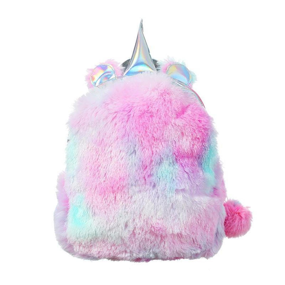 Mini Mochila Infantil Aveludada Unicórnio Holográfica Original - Rosa Menor preço em Mini Mochila Infantil Aveludada Unicórnio Holográfica Original - Rosa