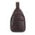 Mini Mochila Transversal De Jeff Vira Vento Masculina - Café