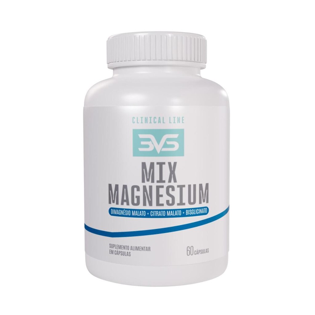 Mix Magnesium Com Magnésio Dimalato Magnésio Bisglicinato Magnésio Citrato 60 Cáps 3VS NUTRITION